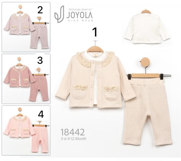 Костюм Тройка Для Девочки Joyola (3-6-9-12мес.)