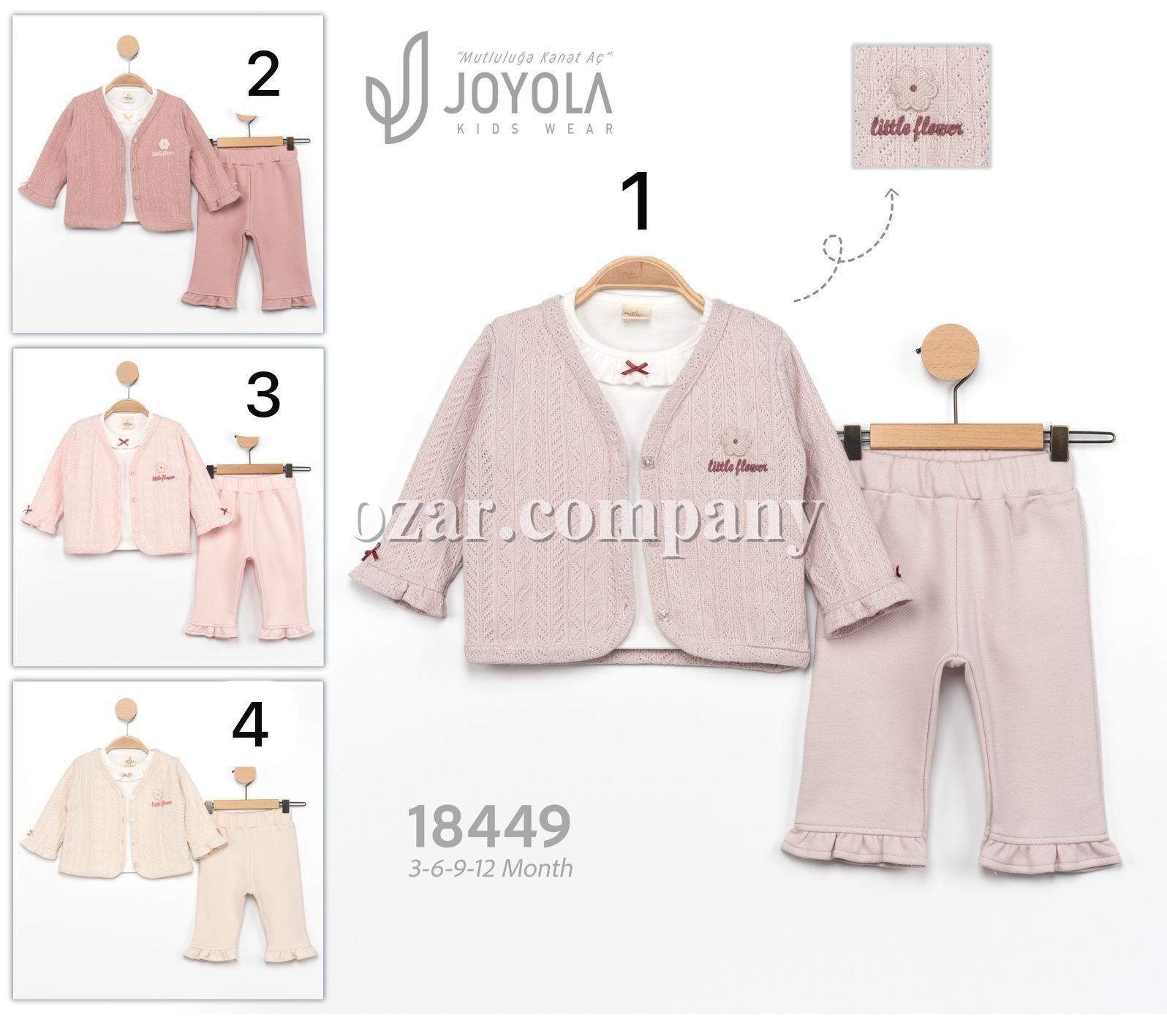 Костюм Тройка Для Девочки Joyola (3-6-9-12мес.)