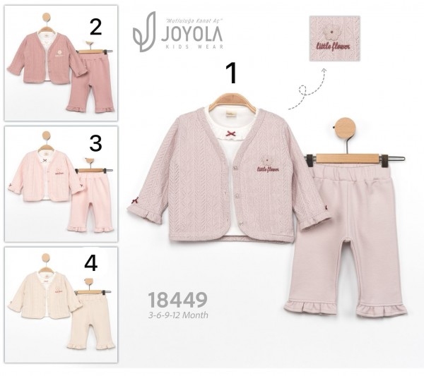 Костюм Тройка Для Девочки Joyola (3-6-9-12мес.)