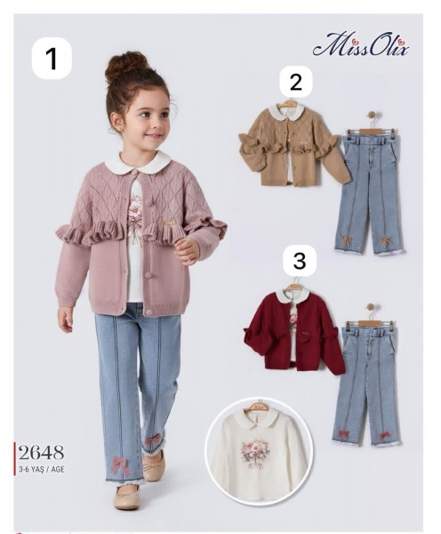 Костюм Тройка Для Девочки Miss Olix (3-4-5-6лет)
