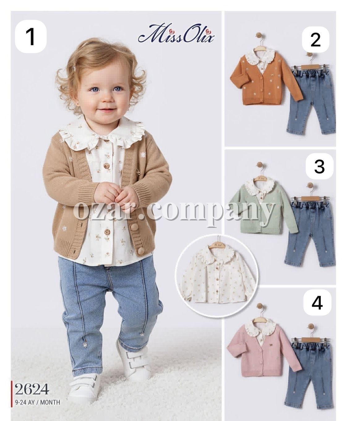 Костюм Тройка Для Девочки Miss Olix (9-12-18-24мес.) 