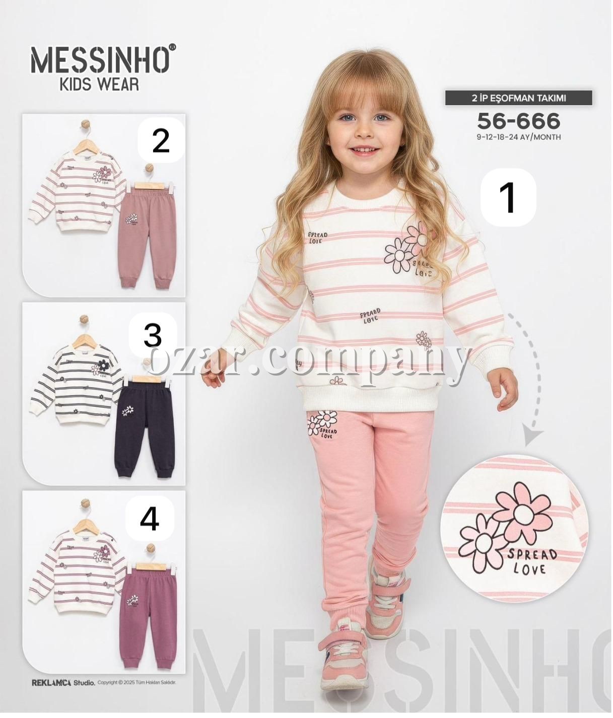 Костюм Двунитка На Флисе Для Девочки Messinho (9-12-18-24мес.)