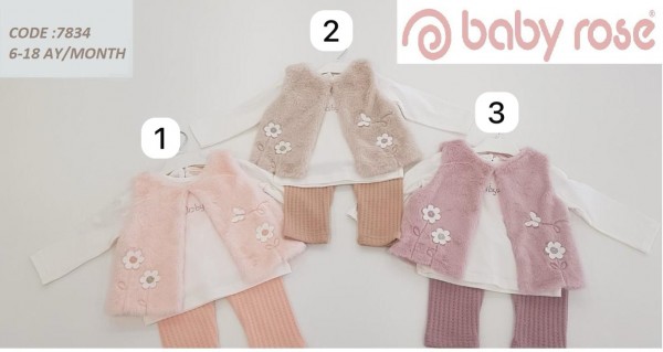 Костюм Тройка Для Девочки Baby Rose (6-9-12-18мес.)