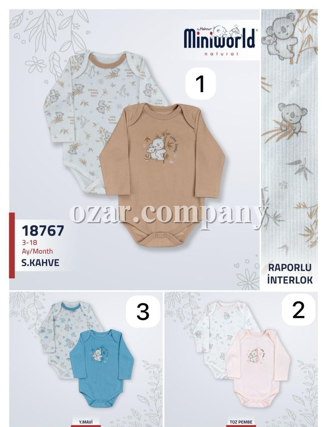 Пара Бодиков Для Мальчика Miniworld (3-6/6-9/9-12/12-18мес. по 2шт.)