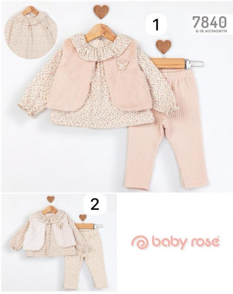 Костюм Тройка Для Девочки Baby Rose (6-9-12-18мес.)