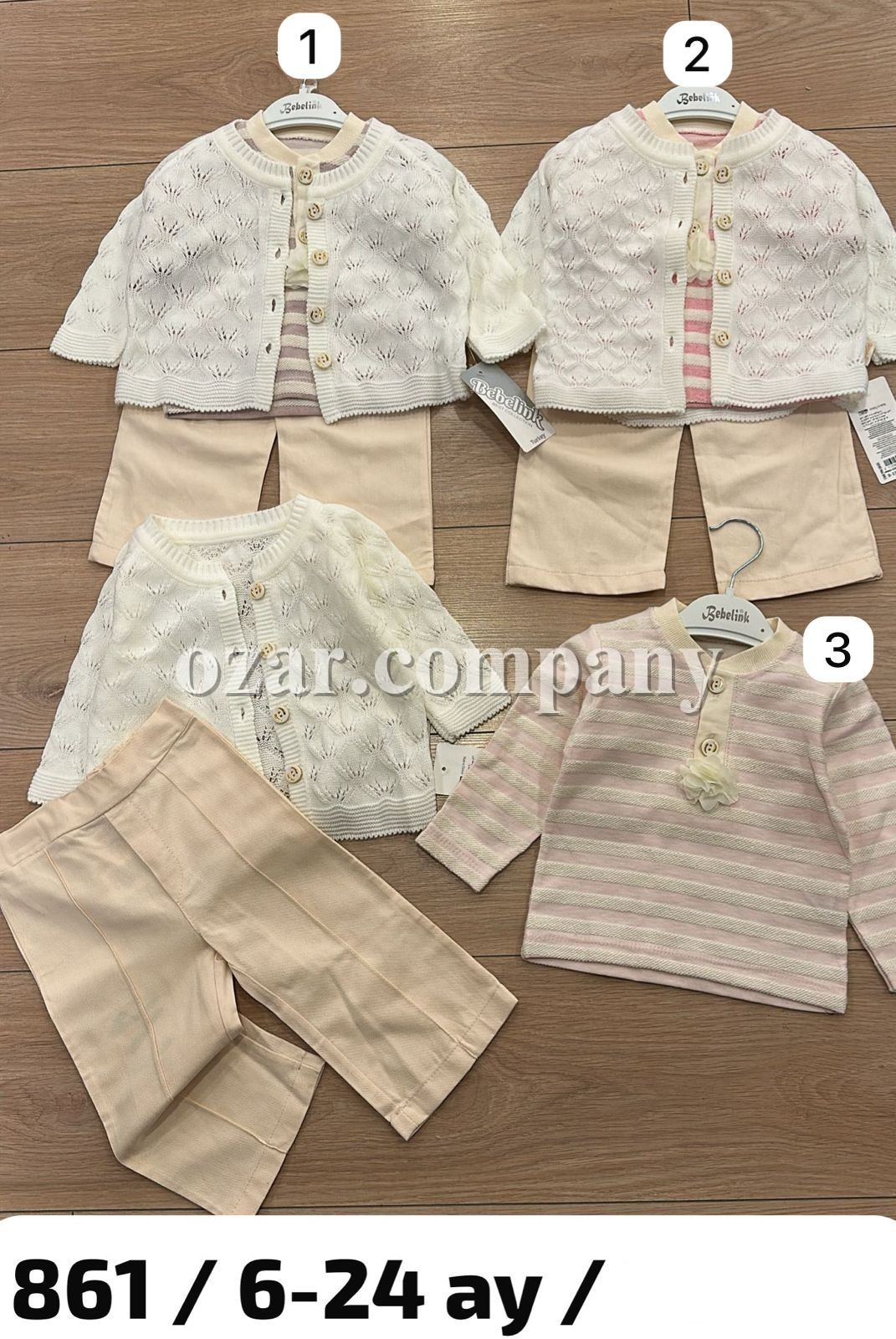 Костюм Тройка Для Девочки Bebelink (6-9/9-12/12-18/18-24мес.)