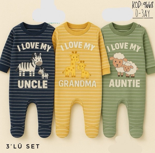 Комплект Человечков Для Мальчика Murat Baby (0-3мес.) 