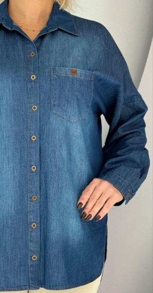 Женская Джинсовая Рубашка Aras (Большие размеры)