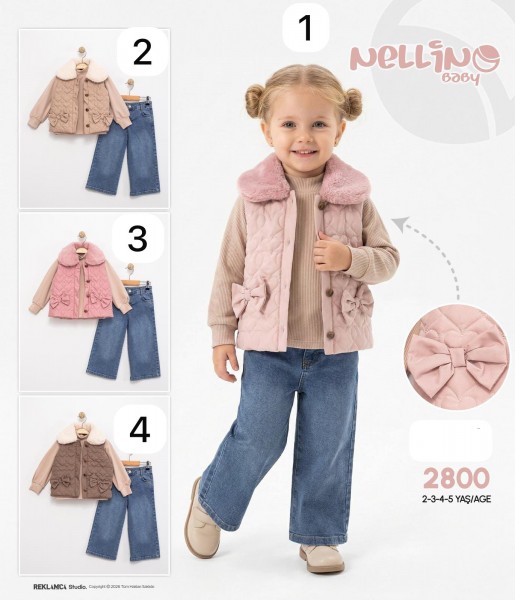 Костюм Тройка Для Девочки Nellino (2-3-4-5лет)