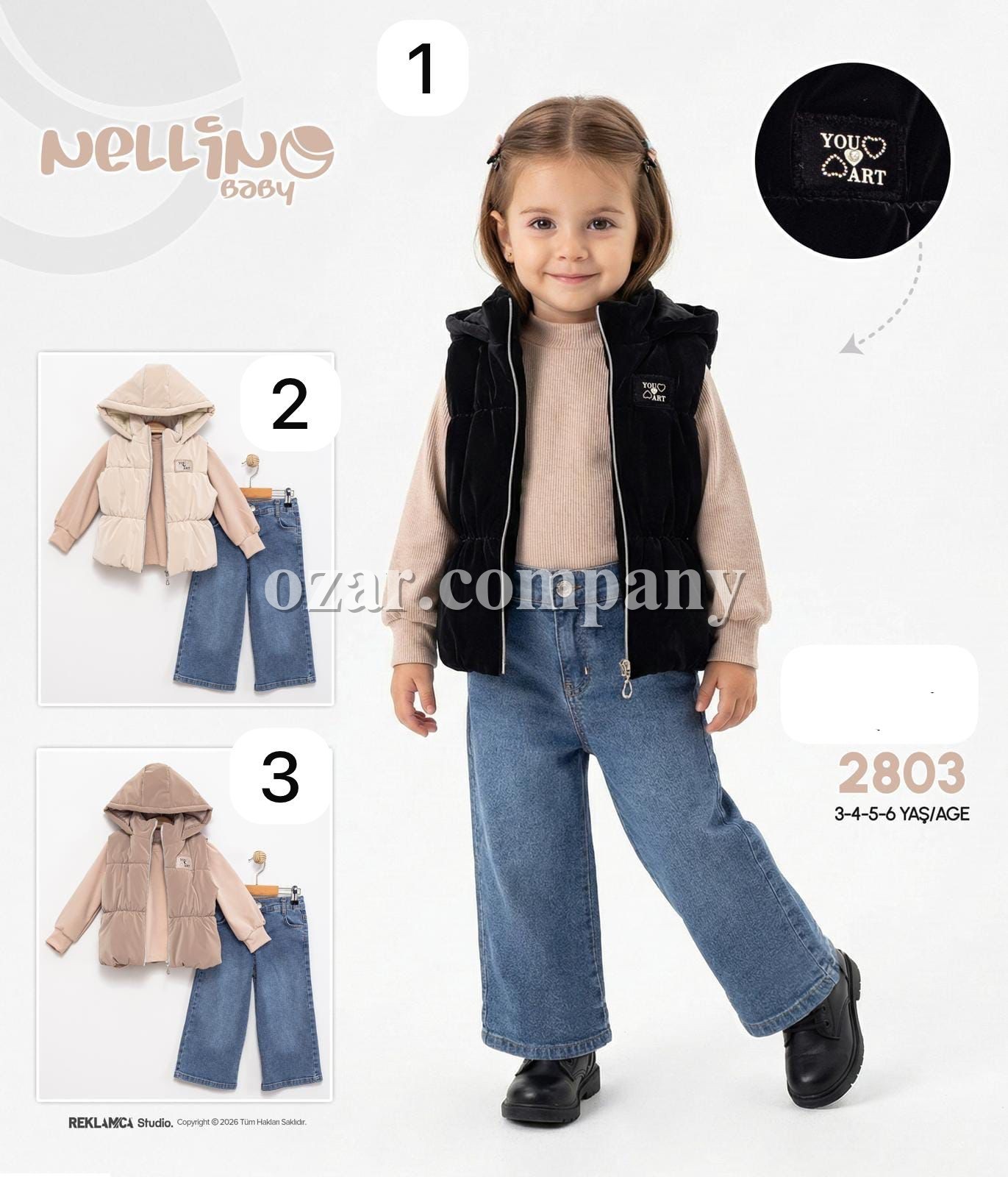 Костюм Тройка Для Девочки Nellino (3-4-5-6лет) 