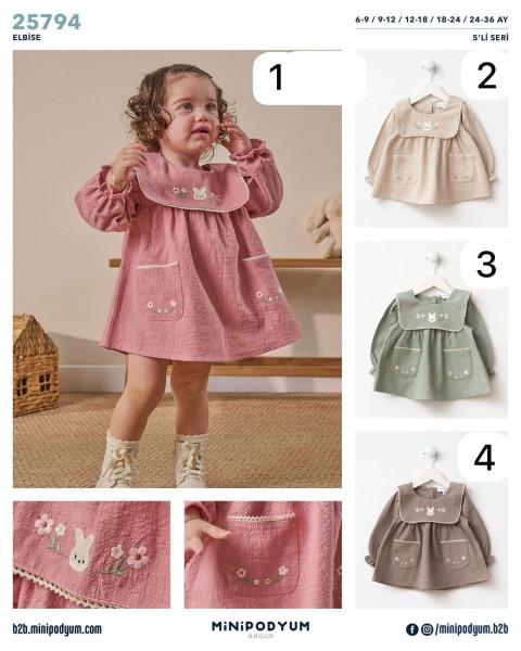 Платье Для Девочки Bupper Minipodyum (6-9/9-12/12-18/18-24/24-36мес.)