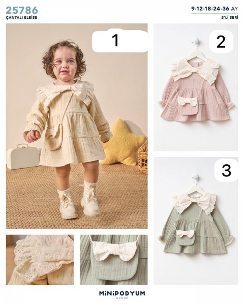 Муслиновое Платье Для Девочки Bupper Minipodyum (9-12-18-24-36мес.)