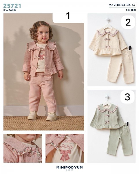 Костюм Тройка Для Девочки Bupper Minipodyum (9-12-18-24-36мес.)