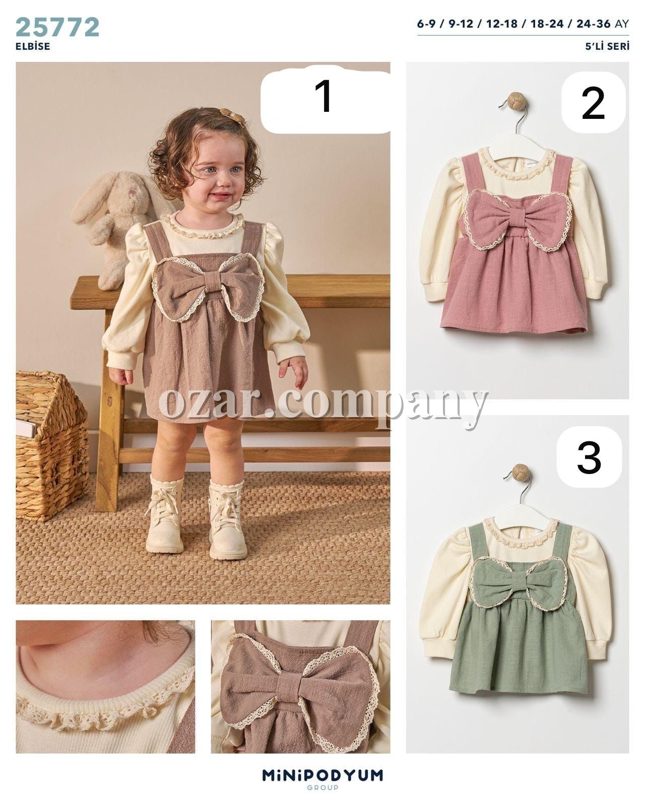 Сарафан Для Девочки Bupper Minipodyum (6-9/9-12/12-18/18-24/24-36мес.)