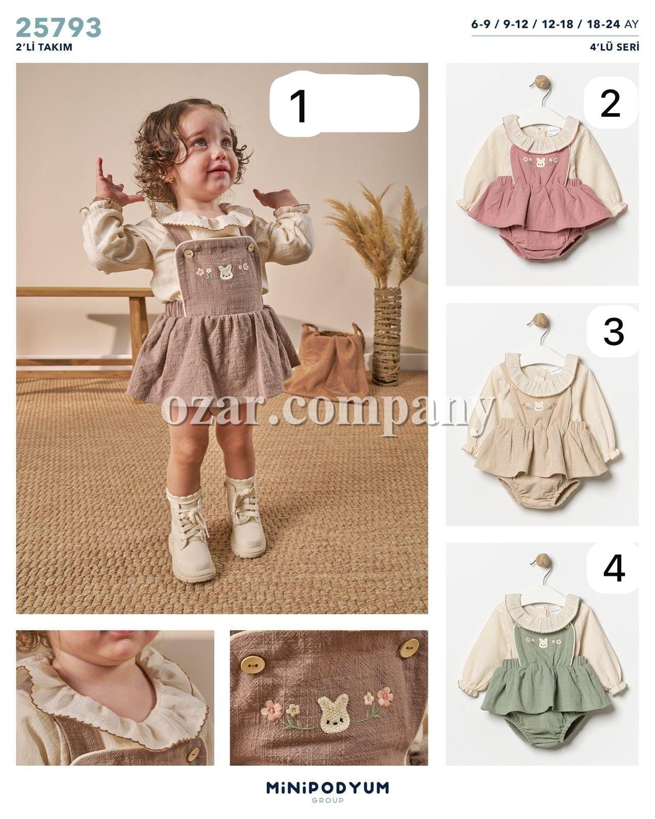 Комплект Для Девочки Bupper Minipodyum (6-9/9-12/12-18/18-24мес.)