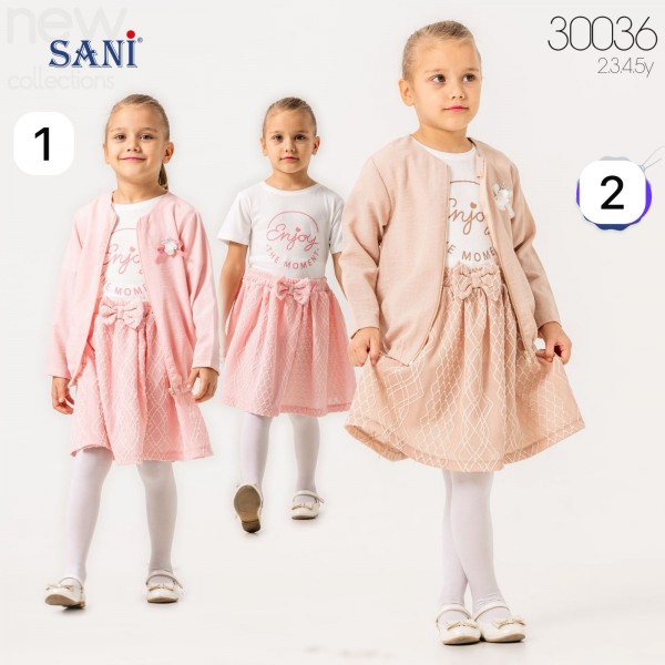 Костюм Тройка Для Девочки Sani (2-3-4-5лет)