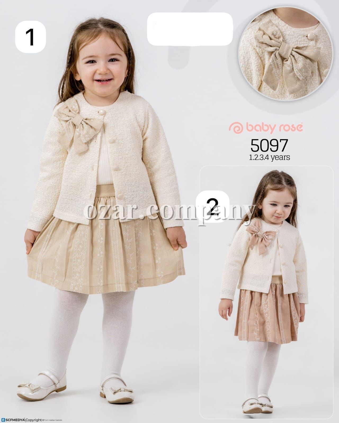 Костюм Тройка Для Девочки Baby Rose (1-2-3-4лет) 