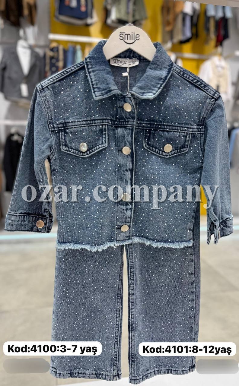 Джинсовый Костюм Для Девочки Smile (3-4-5-6-7лет) 