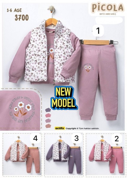 Костюм Тройка Для Девочки Picola (3-4-5-6лет)