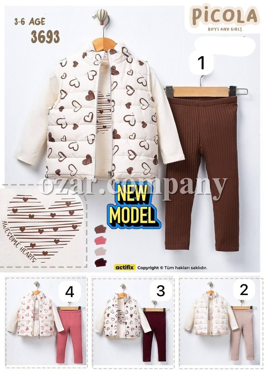 Костюм Тройка Для Девочки Picola (3-4-5-6лет)