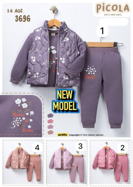 Костюм Тройка Для Девочки Picola (3-4-5-6лет)