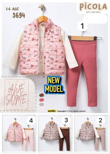 Костюм Тройка Для Девочки Picola (3-4-5-6лет)