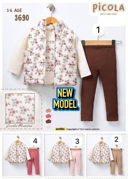 Костюм Тройка Для Девочки Picola (3-4-5-6лет)