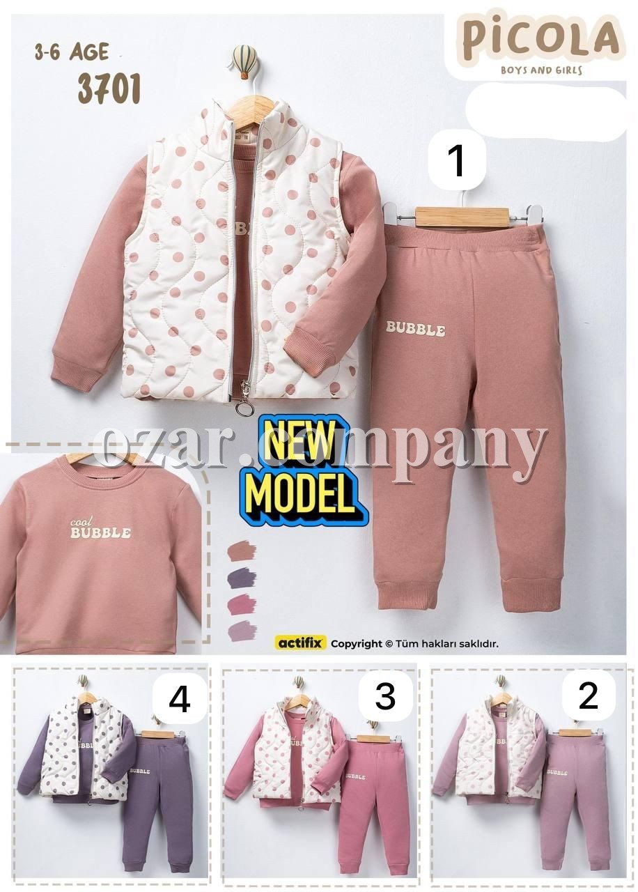 Костюм Тройка Для Девочки Picola (3-4-5-6лет)