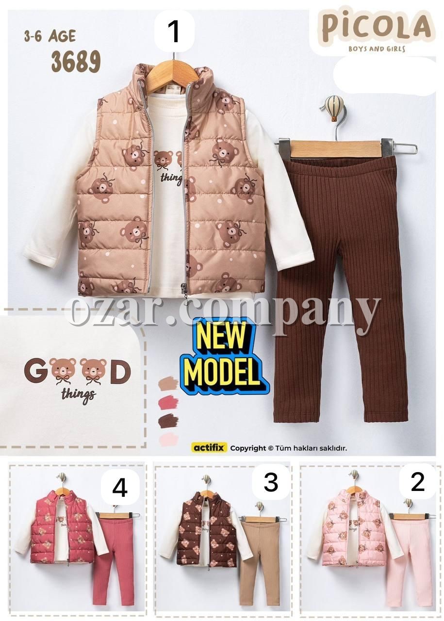 Костюм Тройка Для Девочки Picola (3-4-5-6лет)