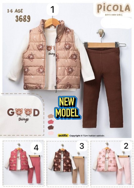 Костюм Тройка Для Девочки Picola (3-4-5-6лет)