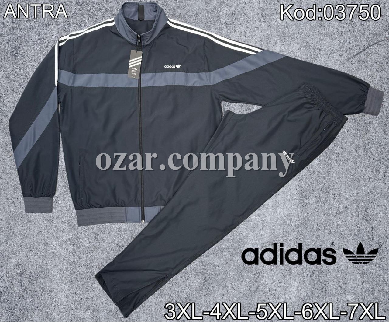 Мужской Спортивный Костюм Adidas (Большие размеры)