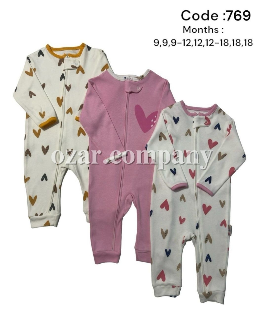 Комплект Человечков Для Девочки Midirik (9-12-18мес. по 3шт.)