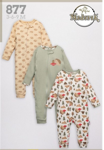 Комплект Человечков Для Новорождённых Midirik (3-6-9мес. по 3шт.)