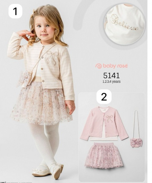 Костюм Тройка Для Девочки Baby Rose (1-2-3-4лет) 