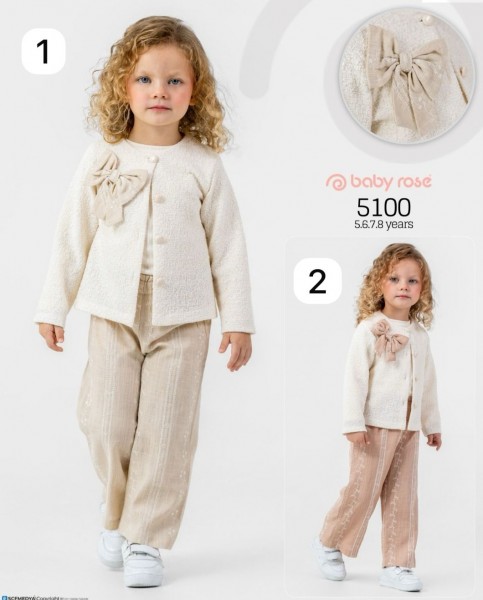 Костюм Тройка Для Девочки Baby Rose (5-6-7-8лет) 