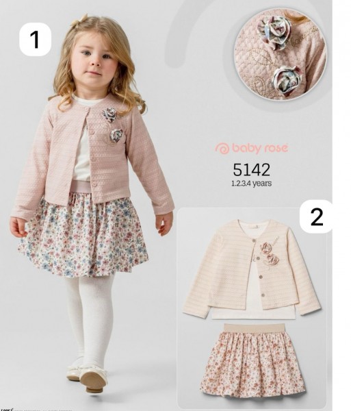 Костюм Тройка Для Девочки Baby Rose (1-2-3-4лет) 