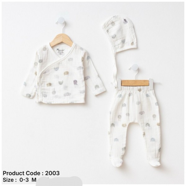 Муслиновый Комплект Для Новорождённых Mini Bubbles (0-3мес.)