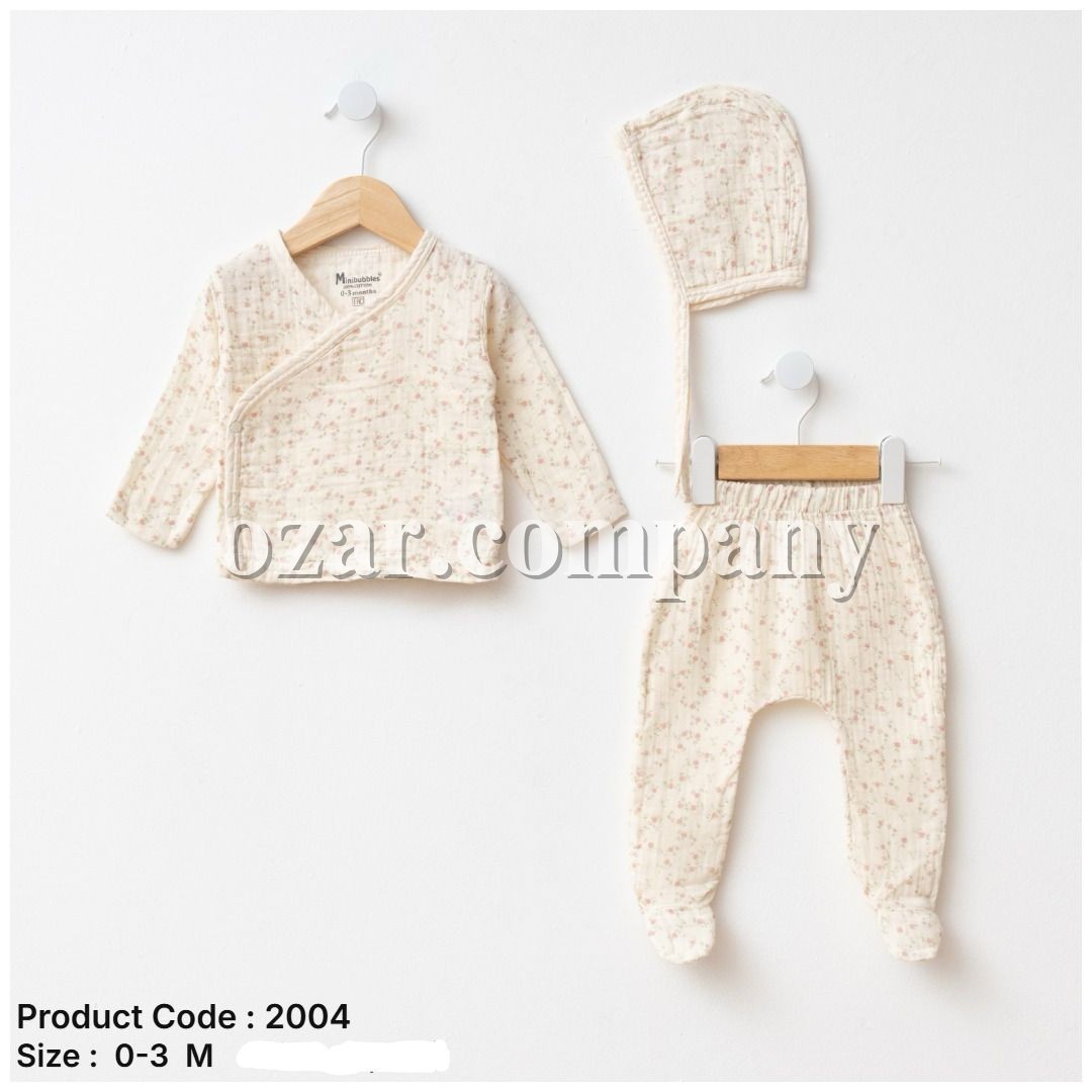 Муслиновый Комплект Для Девочки Mini Bubbles (0-3мес.)