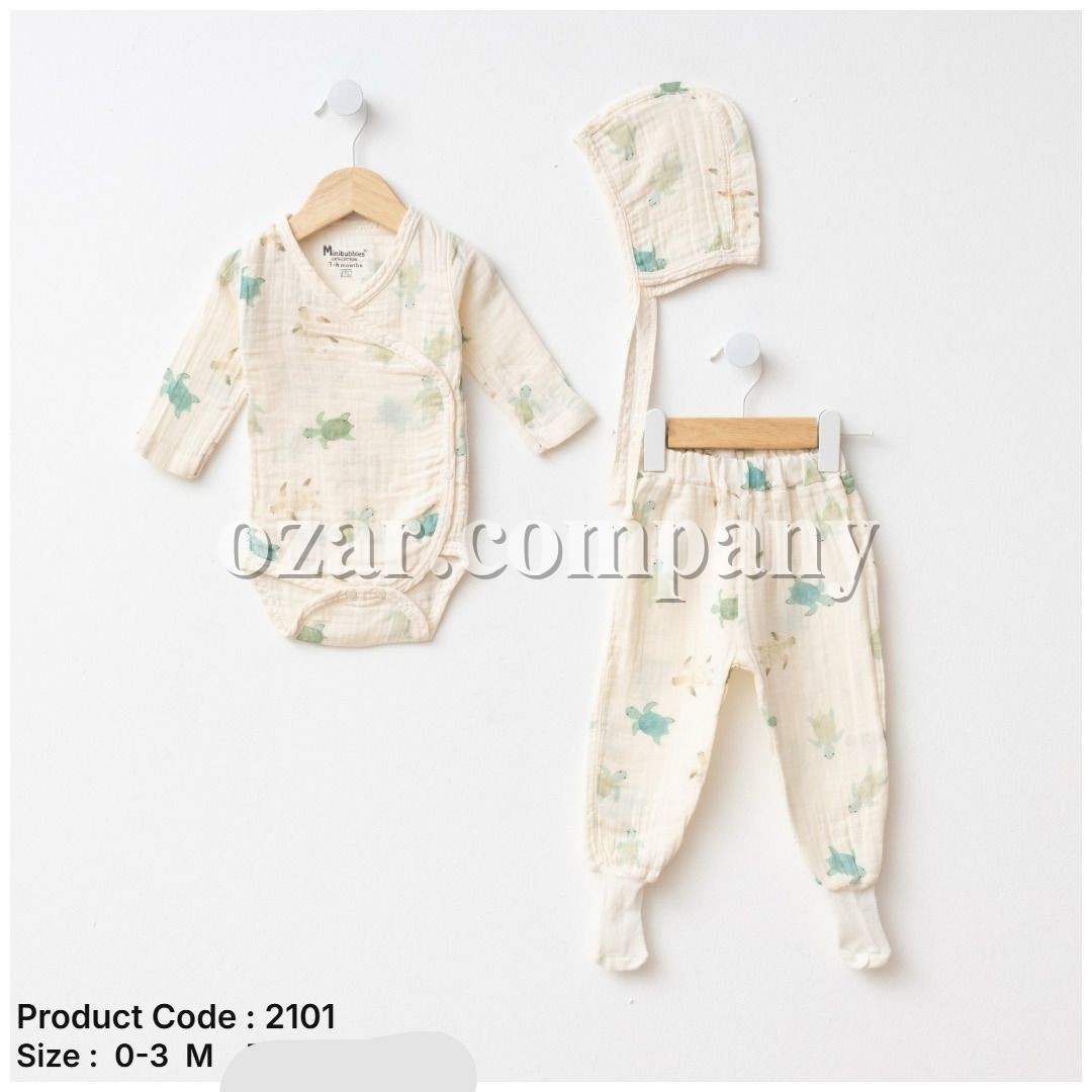 Муслиновый Комплект Для Новорождённых Mini Bubbles (0-3мес.)