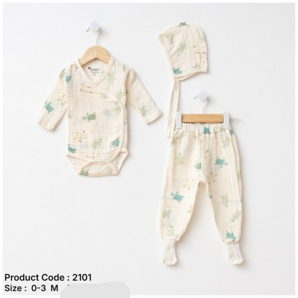 Муслиновый Комплект Для Новорождённых Mini Bubbles (0-3мес.)