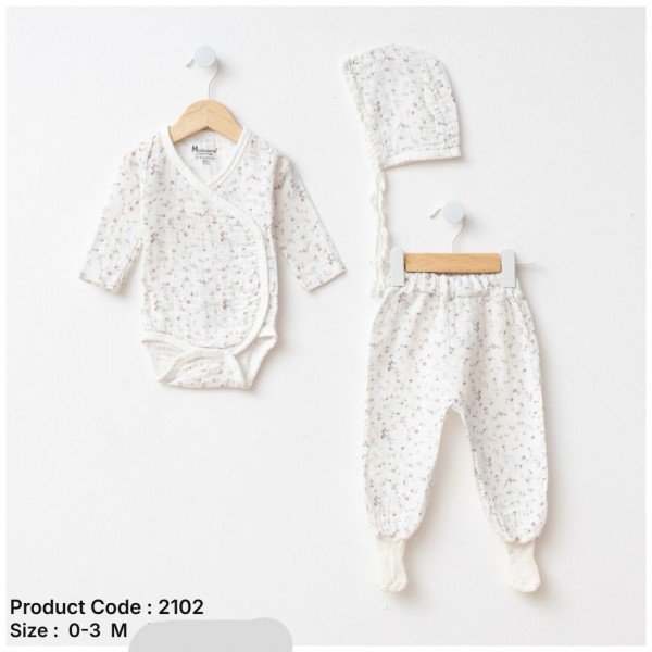 Муслиновый Комплект Для Девочки Mini Bubbles (0-3мес.)