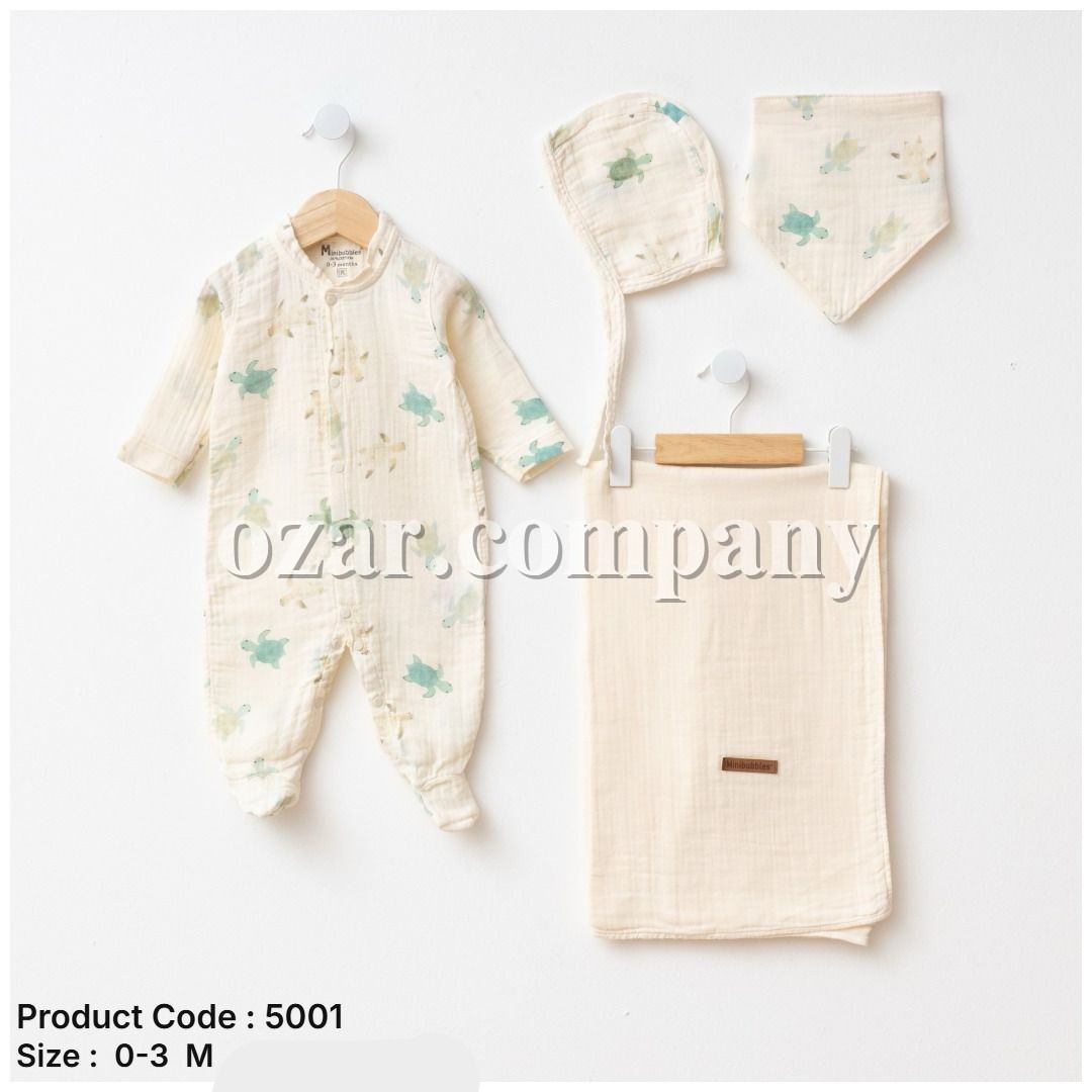 Муслиновый Набор Для Новорождённых Mini Bubbles (0-3мес.)