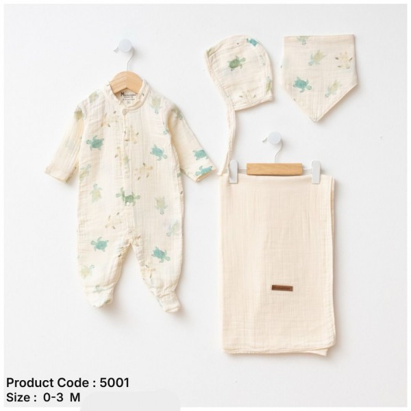 Муслиновый Набор Для Новорождённых Mini Bubbles (0-3мес.)