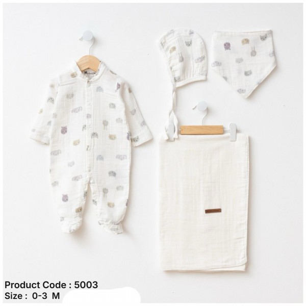 Муслиновый Набор Для Новорождённых Mini Bubbles (0-3мес.)