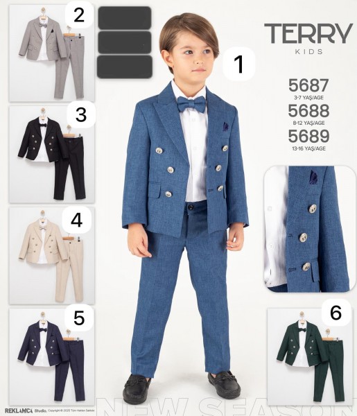 Костюм Тройка Для Мальчика Terry (3-4-5-6-7лет) 