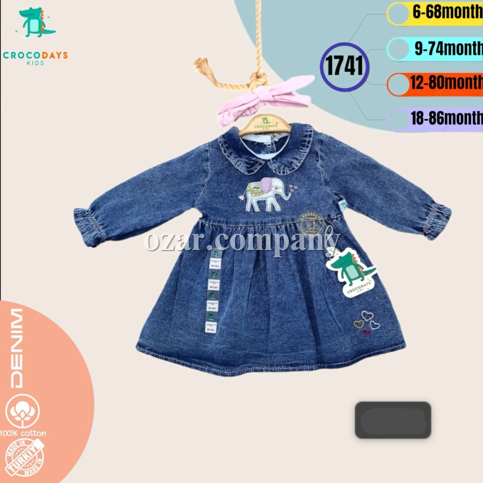 Платье Для Девочки Crocodays (6-9-12-18мес.)