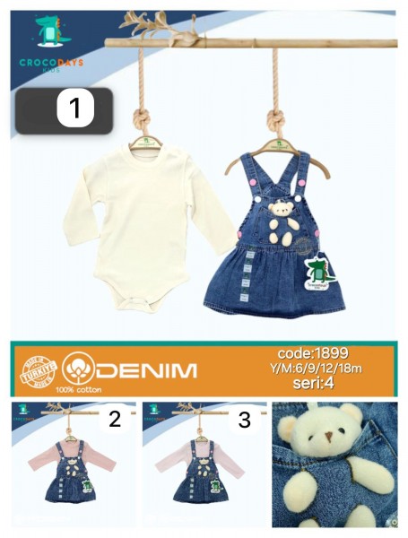 Джинсовый Сарафан Для Девочки Crocodays (6-9-12-18мес.)