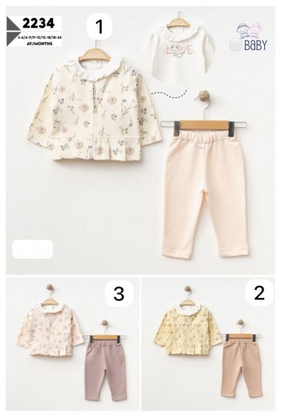 Костюм Тройка Для Девочки SD Baby (3-6/6-9/9-12/12-18/18-24мес.)
