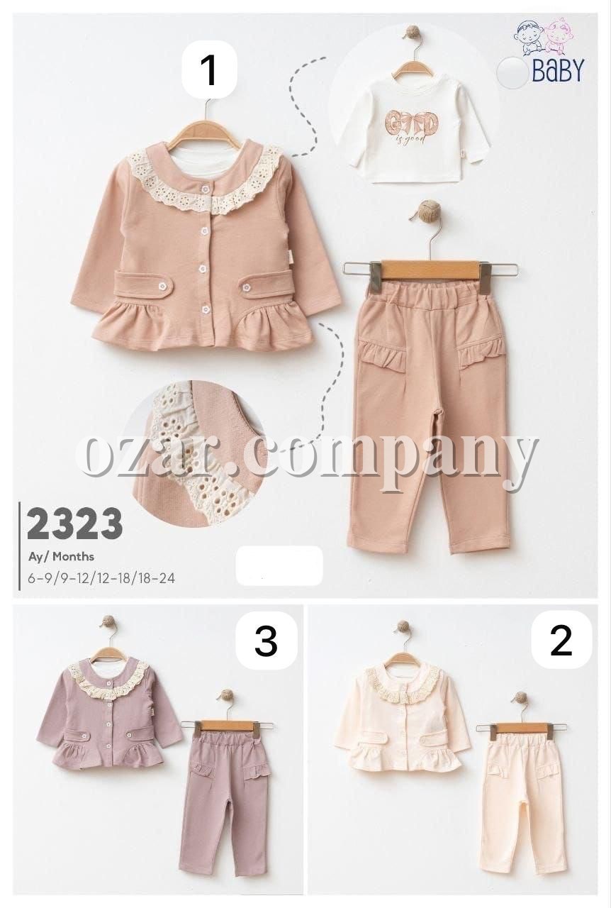 Костюм Тройка Для Девочки SD Baby (6-9/9-12/12-18/18-24мес.)