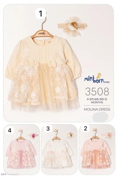 Платье Для Девочки Mini Born (0-3/3-6/6-9/9-12мес.)